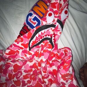 Pink Bape Hoodie Size Large. Only worn twice